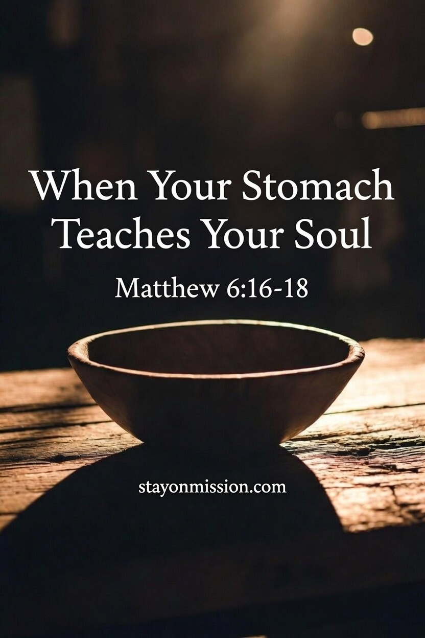 Jesus said when you fast, not if. A pastoral walk through Matthew 6:16-18 on the discipline most Christians quietly skip. Stay on Mission.