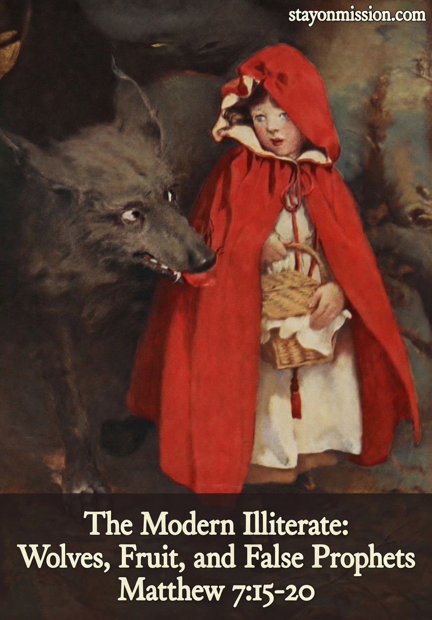 The Modern Illiterate: Wolves, Fruit, and False Prophets  Matthew 7:15-20
