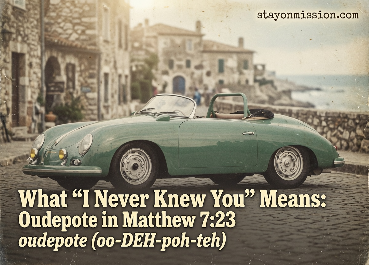 What “I Never Knew You” Means: Oudepote in Matthew 7:23